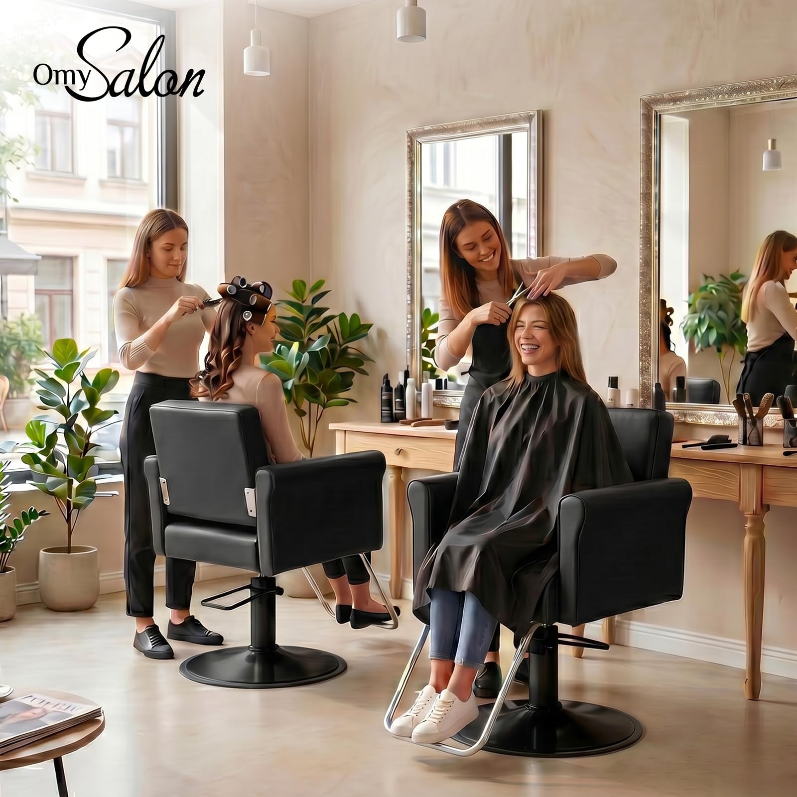 OmySalon SC2003 Heavy Duty 360° Swivel Hydraulic Salon Chair