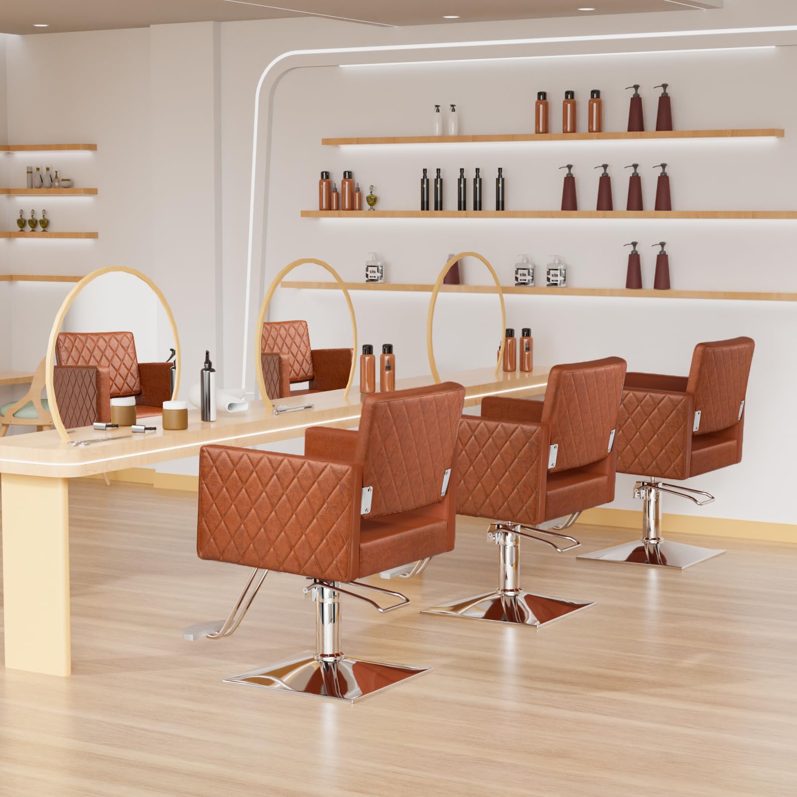 OmySalon SC2002 Heavy Duty Hydraulic Wide Seat Hair Stylist Salon Chai