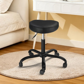 OmySalon 360° Swivel Heart-Shaped Hydraulic Rolling Salon Stool with Wheels