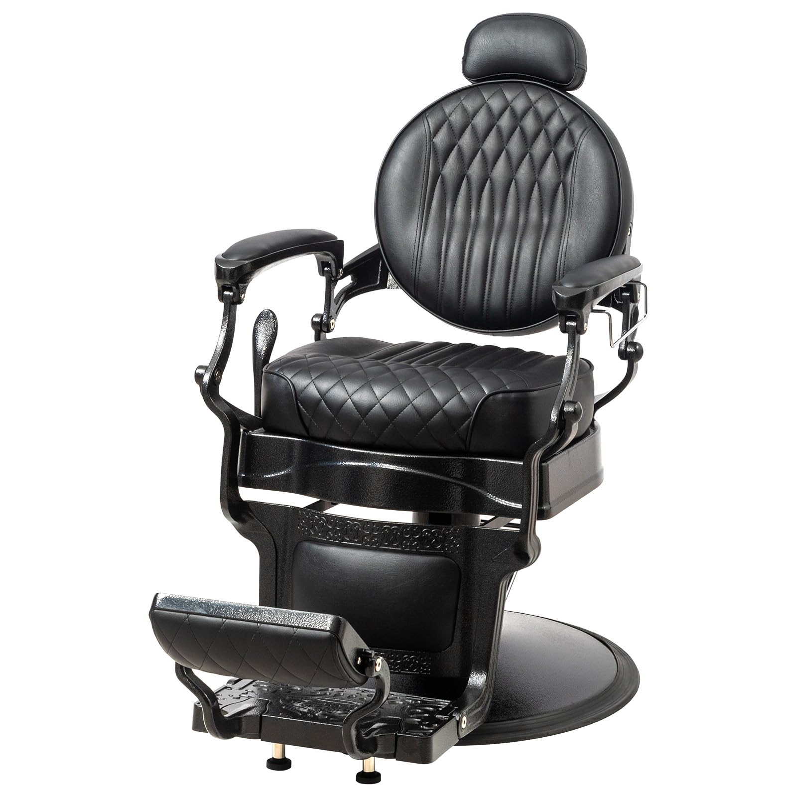 OmySalon BC1603 Retro Heavy Duty Hydraulic Recline Barber Chair