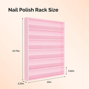 OmySalon 6 Layers Wall Mount Nail Polish Organizer Rack w/Acrylic Baffle