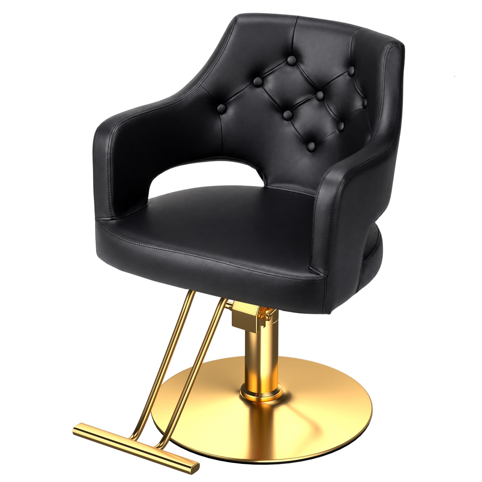 OmySalon SC2501 Sleek Heavy Duty Hydraulic 360-Degree Swivel Hair Stylist Salon Chair