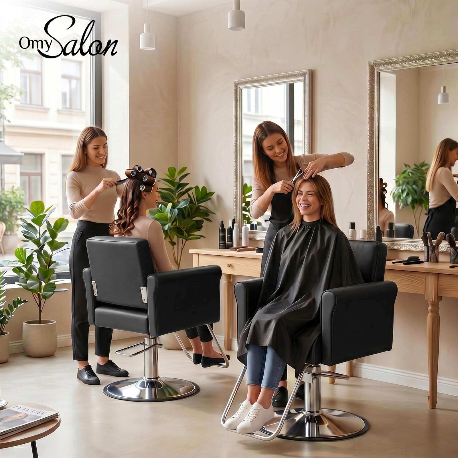 OmySalon SC2003 Heavy Duty 360° Swivel Hydraulic Salon Chair