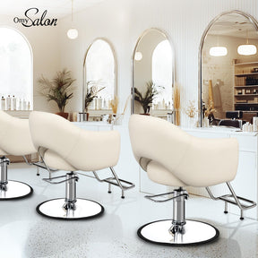 OmySalon SC3001 Modern Heavy Duty Hydraulic Swivel Hair Stylist Salon Chair w/Thickened Curved Backrest