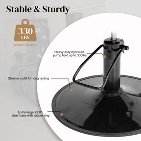 OmySalon SC3601 All Purpose Heavy Duty Hydraulic Reclining Salon Chair w/Headrest