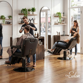 OmySalon SC4101 All Purpose Heavy Duty Hydraulic Reclining 360° Swivel Salon Chair
