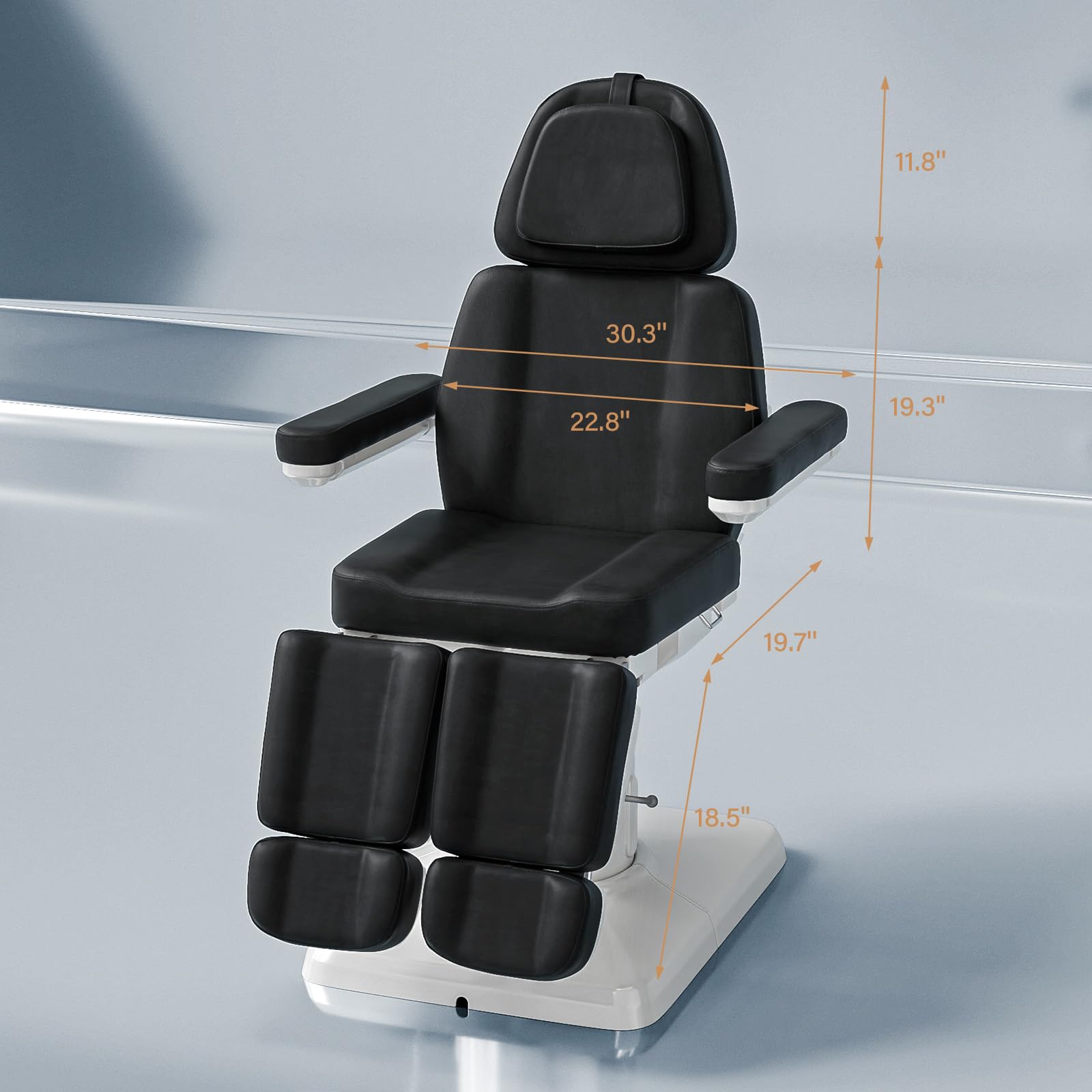 OmySalon LBTC2 73in Electric Tattoo Facial Bed with 2 Motors, Remote One-touch Operate, 90° Rotation and Adjustable Split Legs