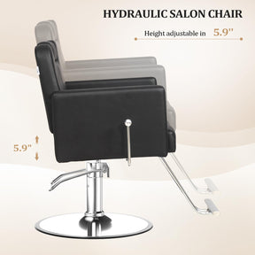 OmySalon SC2311 All Purpose 360° Swivel Hydraulic Reclining Salon Chair w/Headrest