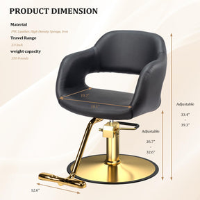 OmySalon SC3011 Heavy Duty 360° Swivel Hydraulic Styling Chair