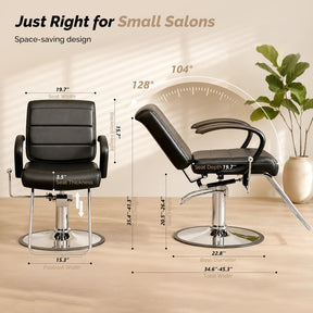 OmySalon SC3701 All Purpose Reclining Hydraulic Salon Styling Chair
