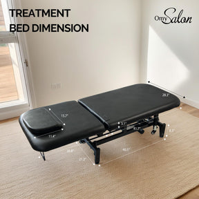 OmySalon MTB-W 71in Heavy Duty Electric Dual-Motor Remote Control Physical Therapy Massage Table with Adjustable Height & Backrest