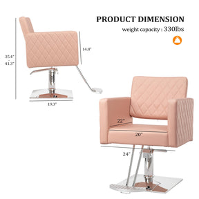 OmySalon SC2002 Heavy Duty Hydraulic Wide Seat Hair Stylist Salon Chair