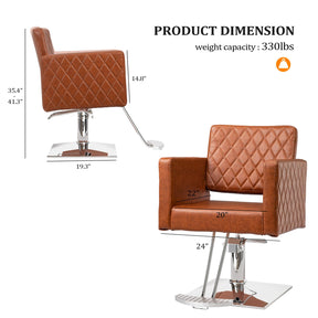 OmySalon SC2002 Heavy Duty Hydraulic Wide Seat Hair Stylist Salon Chair