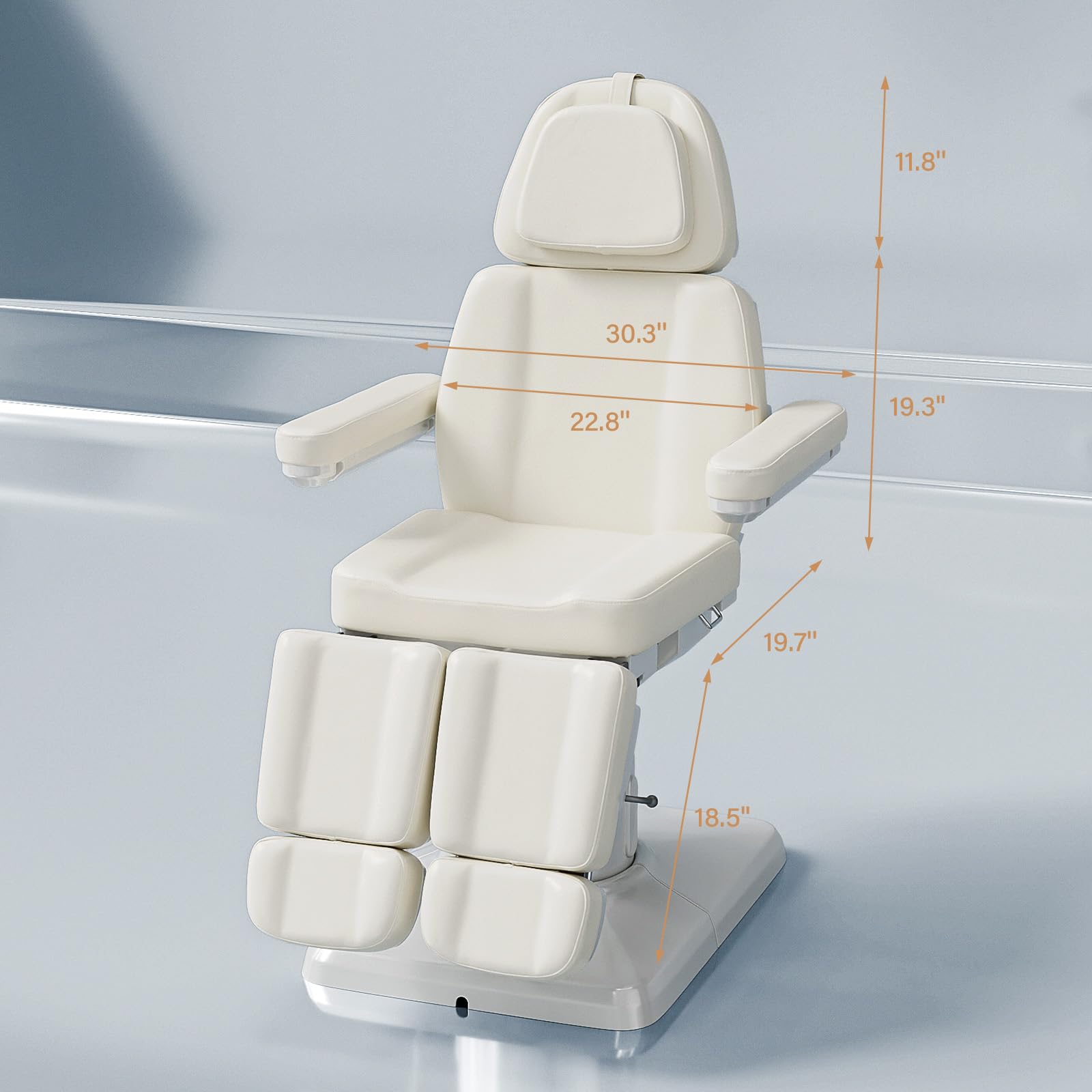 OmySalon LBTC2 73in Electric Tattoo Facial Bed with 2 Motors, Remote One-touch Operate, 90° Rotation and Adjustable Split Legs