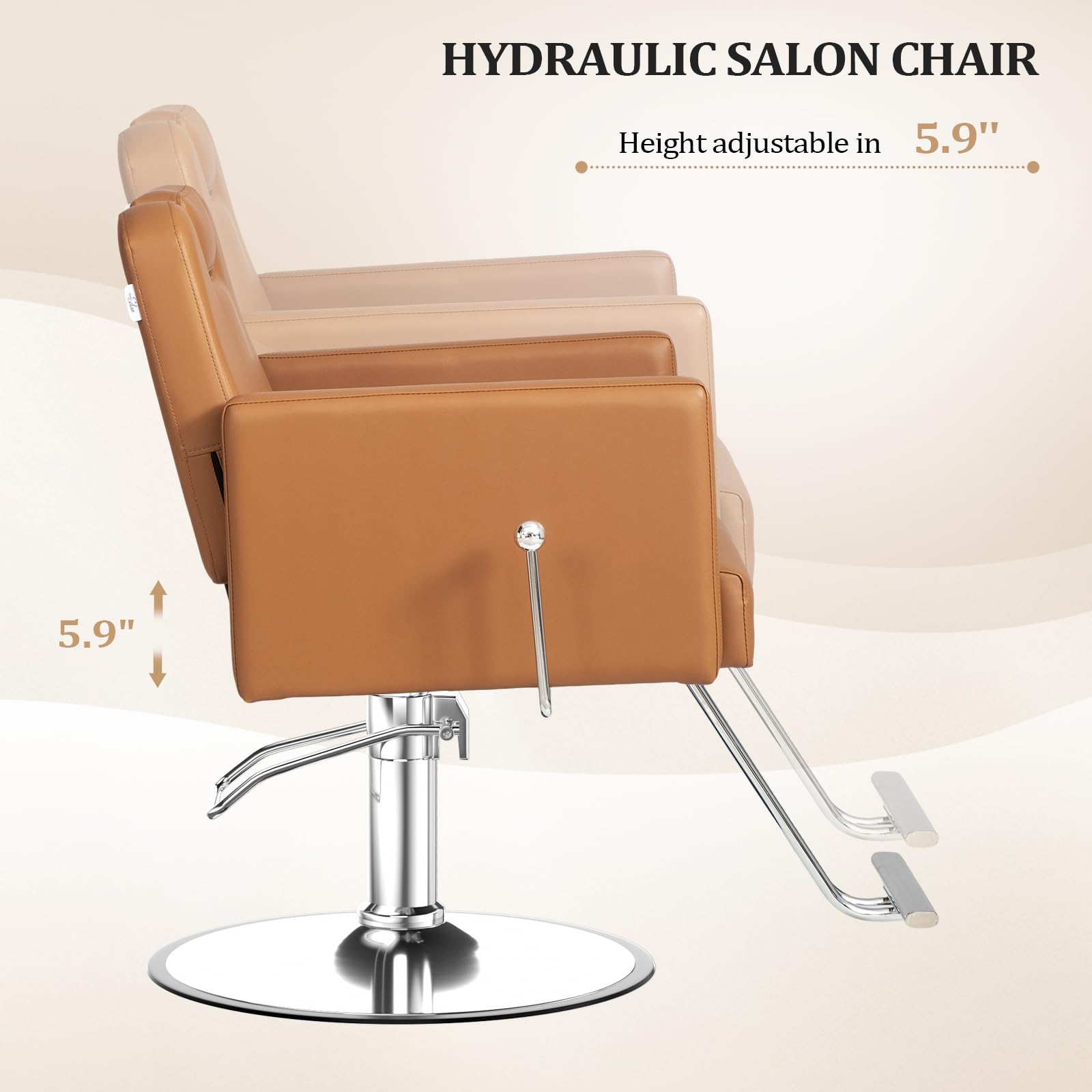 OmySalon SC2311 All Purpose 360° Swivel Hydraulic Reclining Salon Chair w/Headrest