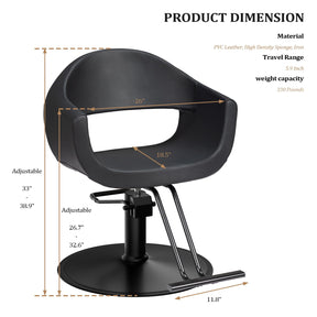 OmySalon SC3202 Heavy Duty 360°Swivel Hydraulic Styling Chair