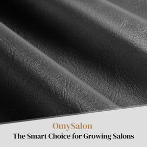 OmySalon SC3501 All Purpose Heavy Duty Hydraulic Reclining Salon Chair w/Headrest and Wave-pattern Armrests