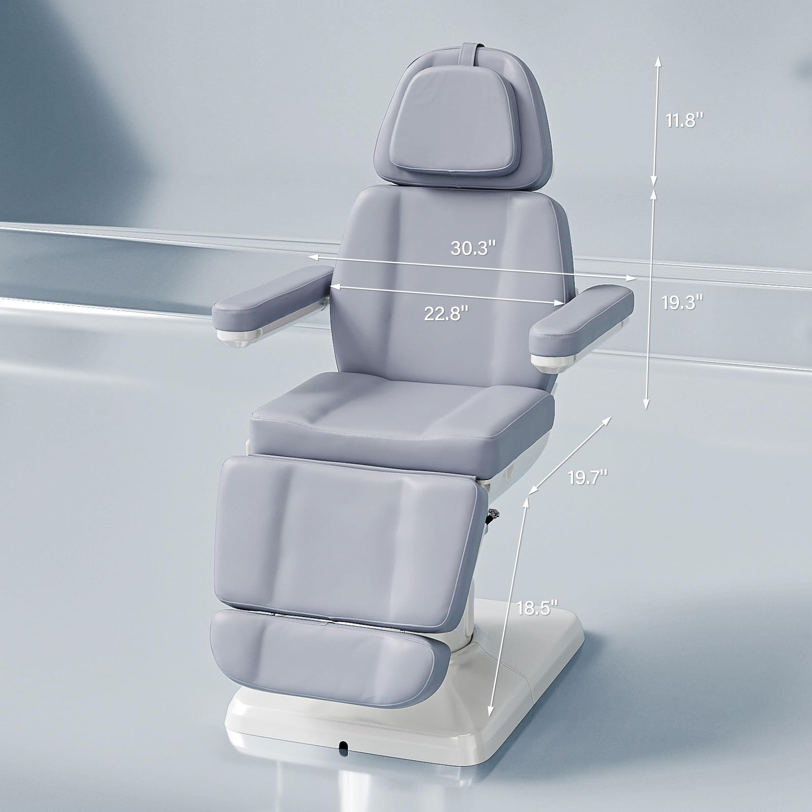 OmySalon LBT3 73in Multi-function 120° Rotation Electric Remote One-touch Operate 3 Motors Facial Massage Bed