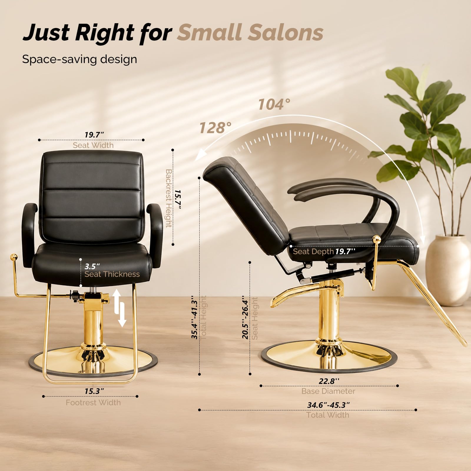 OmySalon SC3701 All Purpose Reclining Hydraulic Salon Styling Chair