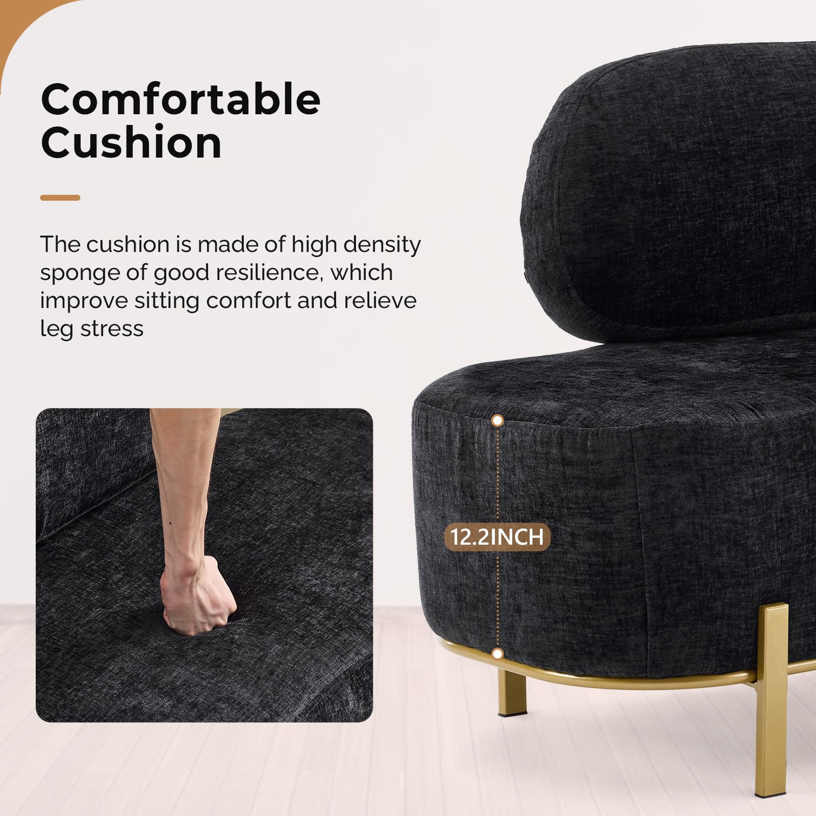 OmySalon WRB1801 55.1in Faux Leather Upholstered Waiting Room Reception Bench Chair with Backrest