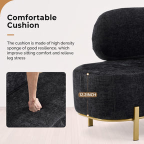 OmySalon WRB1801 55.1in Faux Leather Upholstered Waiting Room Reception Bench Chair with Backrest
