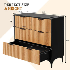 OmySalon WSCTD Modern Retro Salon Styling Station with 4 Drawers & 3 Tool Holders