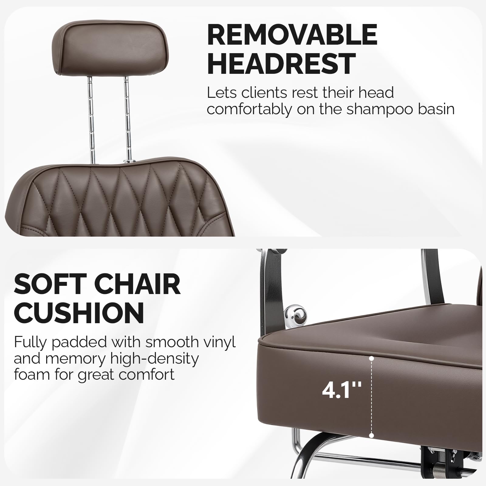 OmySalon SC3901 All Purpose Hydraulic Reclining Salon Chair w/Headrest