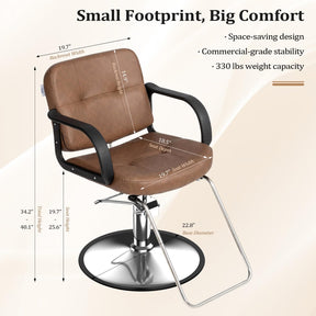 OmySalon SC1601 Hydraulic Adjustable Height 360° Swivel Styling Chair