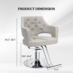 OmySalon SC2501 Sleek Heavy Duty Hydraulic 360-Degree Swivel Hair Stylist Salon Chair