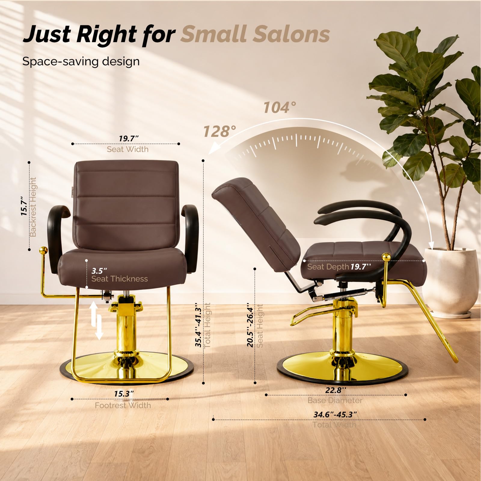 OmySalon SC3701 All Purpose Reclining Hydraulic Salon Styling Chair