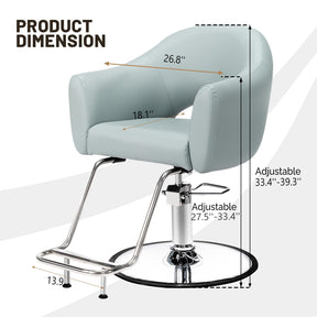 OmySalon SC3001 Modern Heavy Duty Hydraulic Swivel Hair Stylist Salon Chair w/Thickened Curved Backrest