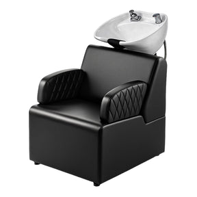 OmySalon BU2801 Salon Shampoo Bowl and Chair Backwash Unit with Large Ceramic Sink