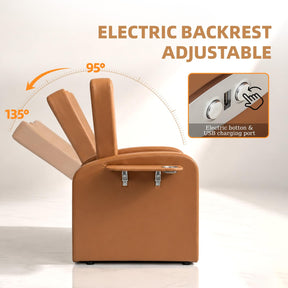 OmySalon PCE-BD 3-in-1 Plumbless Electric Pedicure Chair With Technician Stool Footrest And Adjustable Backrest
