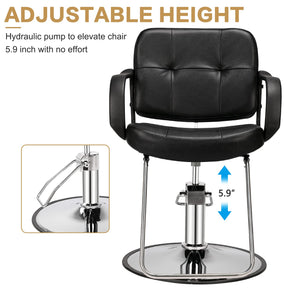 OmySalon SC1601 Hydraulic Adjustable Height 360° Swivel Styling Chair
