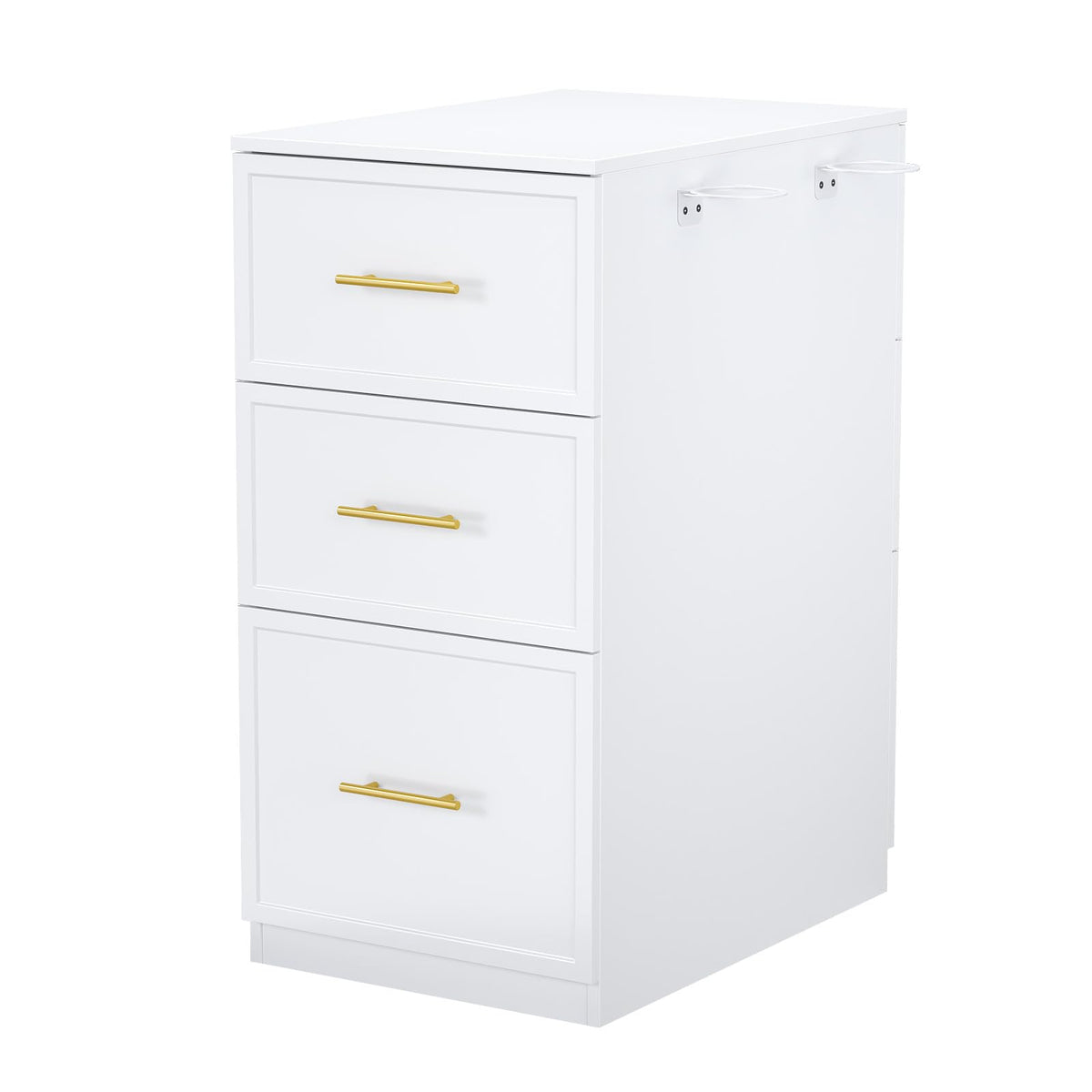 OmySalon DSCWSD Double-Sided Salon Styling Station with 6 Drawers 2 Tool Holders