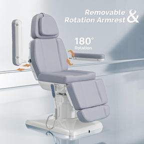 OmySalon LBT3 73in Multi-function 120° Rotation Electric Remote One-touch Operate 3 Motors Facial Massage Bed