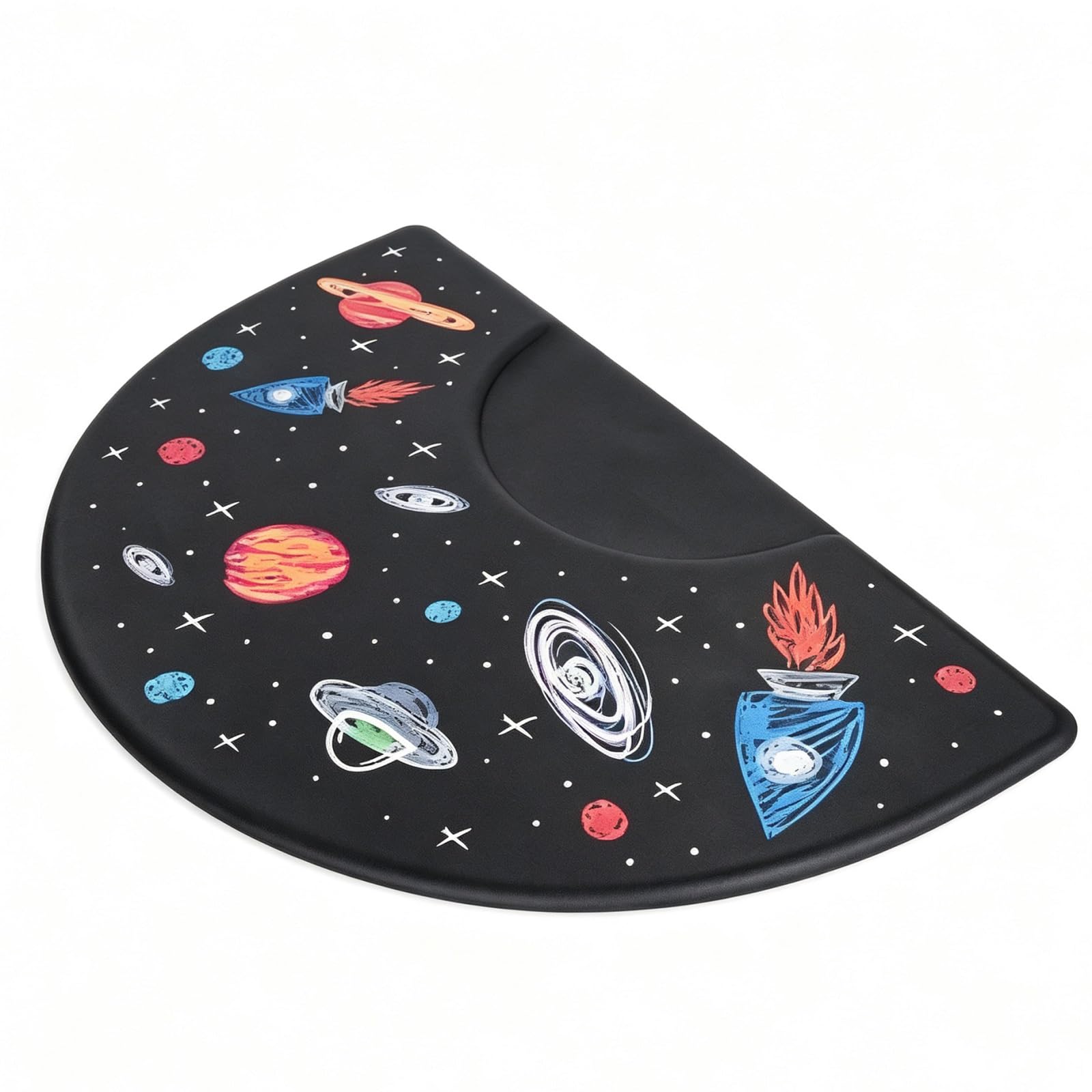 OmySalon 3' x 5' Kids Salon Anti-Fatigue Mat for Round Base Styling Chairs 5/8" Thick
