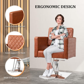 OmySalon SC2002 Heavy Duty Hydraulic Wide Seat Hair Stylist Salon Chair