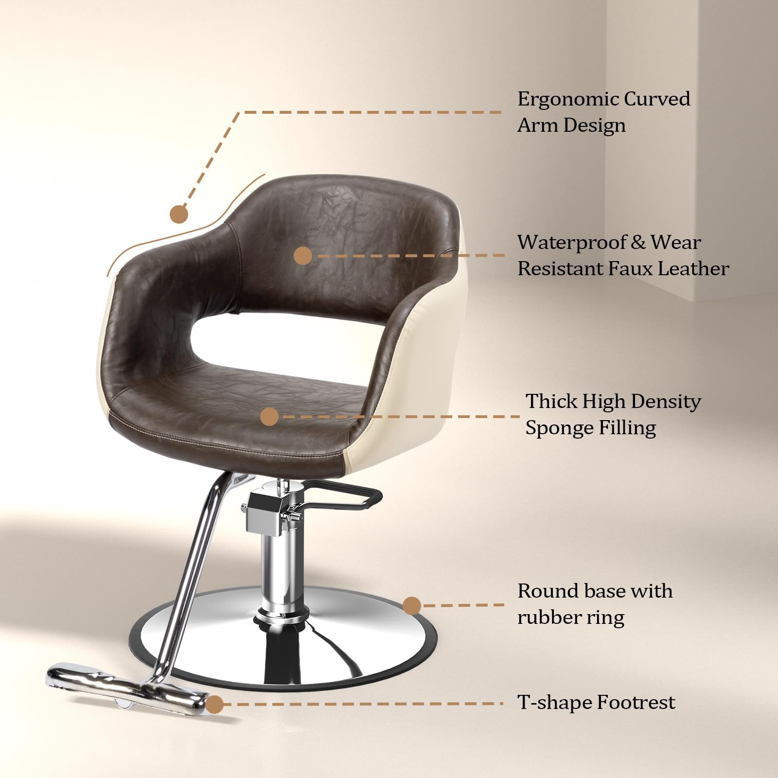 OmySalon SC3011 Heavy Duty 360° Swivel Hydraulic Styling Chair