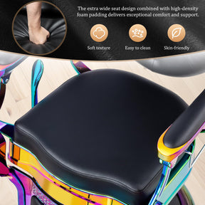 OmySalon BC1604 Retro Heavy Duty Hydraulic Recline Barber Chair