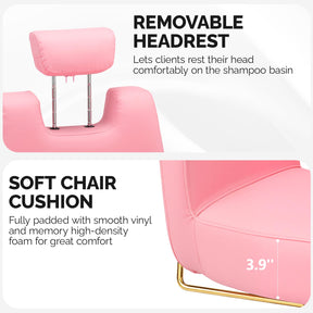 OmySalon SC3801 All Purpose Heavy Duty Hydraulic Reclining Salon Chair with Headrest