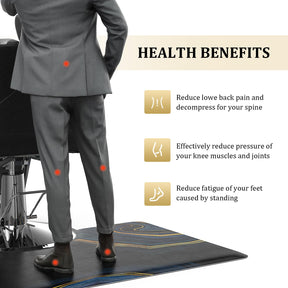 OmySalon Rectangle Salon Anti Fatigue Mat for Round Base Hair Stylist