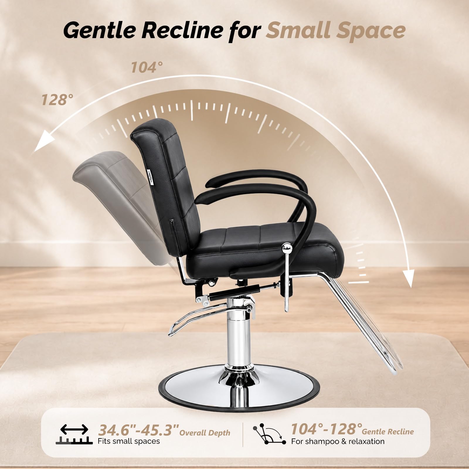 OmySalon SC3701 All Purpose Reclining Hydraulic Salon Styling Chair