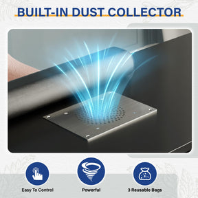 OmySalon MT-FORMED Nail Manicure Table w/Electric Dust Collector & Wrist Rest