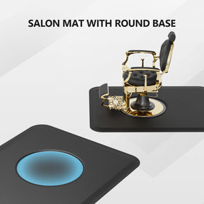 OmySalon 4’x 5’ Salon Mat Barber Floor Mat for Round Base 1/2in 5/8in Thick