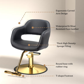 OmySalon SC3011 Heavy Duty 360° Swivel Hydraulic Styling Chair