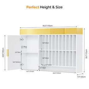 OmySalon WSCR Wall Mounted Hair Color Organizer Rack Cabinet Station