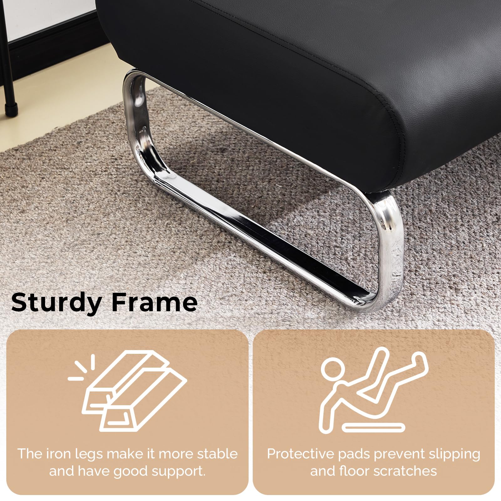 OmySalon WRB2001 Modern 59in Faux Leather Waiting Room Reception Bench Chair with Backrest
