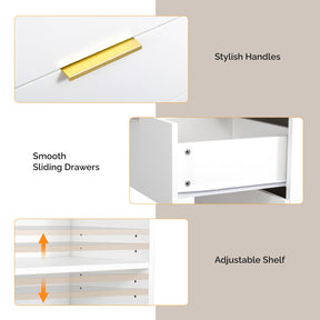 OmySalon HSCS Barber Storage Station Cabinet with 2 Drawers 2 Cabinets 2 Open Shelves 3 Hair Dryer Holders