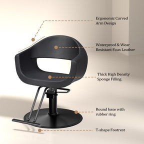 OmySalon SC3202 Heavy Duty 360°Swivel Hydraulic Styling Chair